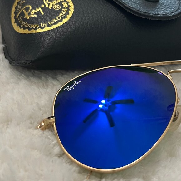 Ray Ban Aviator Blue Mirror - Picture 2 of 8